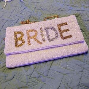 Elegant Beaded Bride Clutch